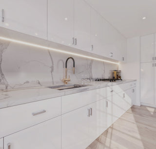 High Glossy White 10x10 Kitchen - homecabinets