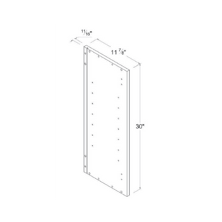 High - Glossy White - 11 - 7/8"W × 30"L Wall Skin Panel - homecabinets