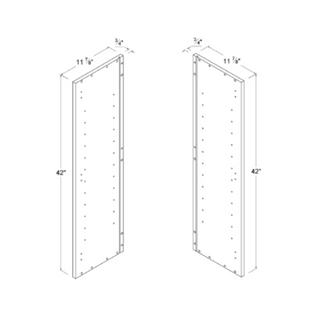 High - Glossy White - 11 - 7/8"W × 42"L Wall Skin Panel - homecabinets