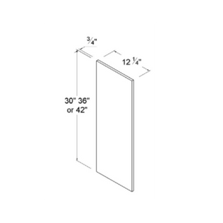 High - Glossy White - 12 - 1/4"W × 42"L Wall Decorative Door Panel - homecabinets