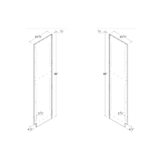 High - Glossy White - 23 - 3/4"W × 96"L Finished Side Tall Skin Panel - homecabinets