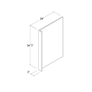 High - Glossy White - 24"W × 34 - 1/2"L Dishwasher Return Panel - homecabinets