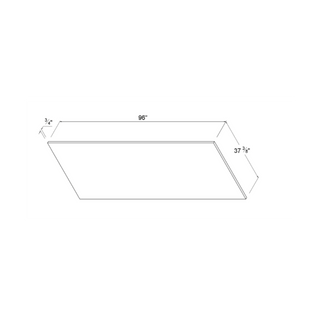 High - Glossy White - 37 - 3/8"W × 96"L Finished Side Panel - homecabinets