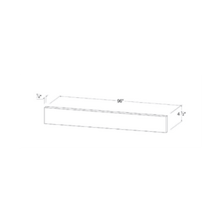 High - Glossy White - 4 - 1/2"W × 96"L Toe Kick - homecabinets
