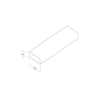 High - Glossy White - 5/8"W × 96"L Scribe Molding - homecabinets