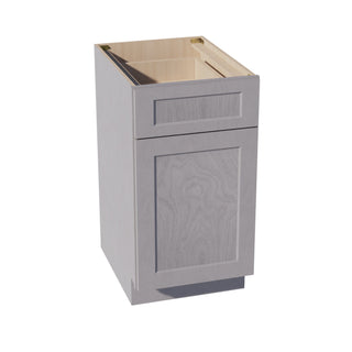 HLG - B18: Light Gray Shaker 18" 1 Drawer 1 Door Standard Base Cabinet - homecabinets