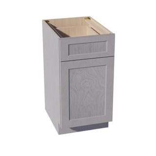 HLG - B18TR: Light Gray Shaker 18" 1 Drawer Trash Pull Out Base Cabinet - homecabinets