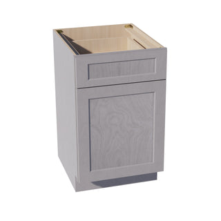 HLG - B21: Light Gray Shaker 21" 1 Drawer 1 Door Standard Base Cabinet - homecabinets