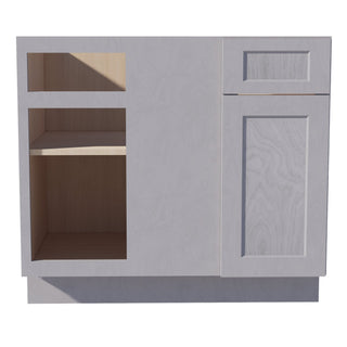 HLG - BBC39/42: Light Gray Shaker 39" 1 Door - 1 Drawer Blind Corner Base Cabinet - homecabinets