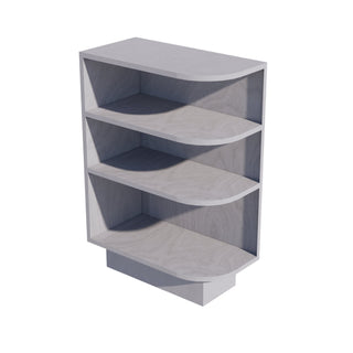 HLG - BES12L: Light Gray Shaker 12" 4 Shelves End Shelf Corner Base Cabinets (Left Open) - homecabinets