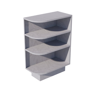 HLG - BES12R: Light Gray Shaker 12" 4 Shelves End Shelf Corner Base Cabinets (Right Open) - homecabinets