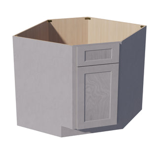 HLG - DSB36: Light Gray Shaker 39" 1 Door 1 False Drawer Corner Sink Base Cabinets - homecabinets