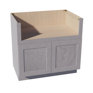 HLG - FS36: Light Gray Shaker 36" 2 Doors Farm House Sink Base Cabinets - homecabinets