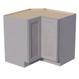 HLG - LSB33: Light Gray Shaker 33" 2 Doors Lazy Susan Corner Base Cabinet - homecabinets