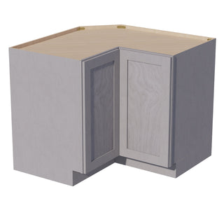 HLG - LSB36: Light Gray Shaker 36" 2 Doors Lazy Susan Corner Base Cabinet - homecabinets