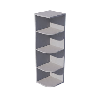 HLG - OE1242: Light Gray Shaker 12"W x 42"H 4 Shelves Wall End Shelf Cabinet - homecabinets