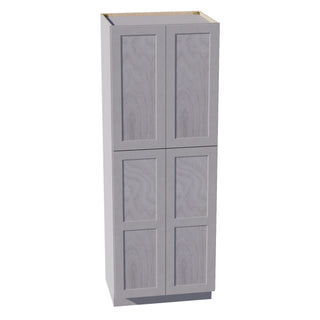 HLG - TP3084: Light Gray Shaker 30"W x 84"H x 24"D 4 Door & 5 Shelves Tall Shelf Pantry Cabinets - homecabinets