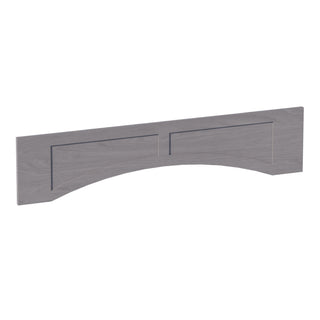 HLG - VARP54: Light Gray Shaker 54"W x 12"H x 3/4"D Arched Valance with Raised Panel - homecabinets