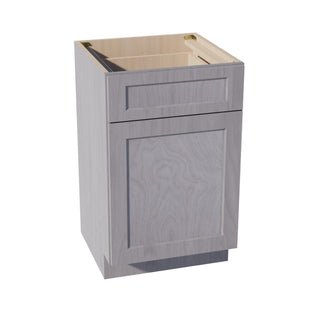 HLG - VB2121: Light Gray Shaker 21"W x 34 - 1/2"H x 21"D 1 Door & 1 Drawer Single Door Vanity Base Cabinets - homecabinets