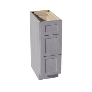 HLG - VDB1221: Light Gray Shaker 12"W x 34 - 1/2"H x 21"D 3 Drawers Vanity Base Cabinets - homecabinets