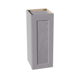 HLG - W1230: Light Gray Shaker 12"W x 30"H 1 Door & 2 Shelves Standard Wall Cabinet - homecabinets