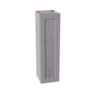 HLG - W1242: Light Gray Shaker 12"W x 42"H 1 Door & 3 Shelves Standard Wall Cabinet - homecabinets