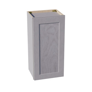 HLG - W1530: Light Gray Shaker 15"W x 30"H 1 Door & 2 Shelves Standard Wall Cabinet - homecabinets