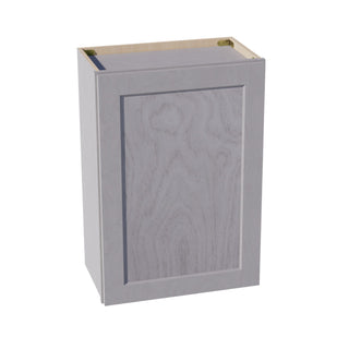 HLG - W2130: Light Gray Shaker 21"W x 30"H 1 Door & 2 Shelves Standard Wall Cabinet - homecabinets