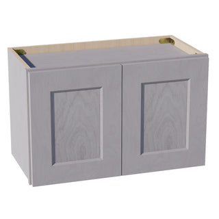 HLG - W2415: Light Gray Shaker 24"W x 15"H 2 Doors Standard Wall Bridge Cabinet - homecabinets