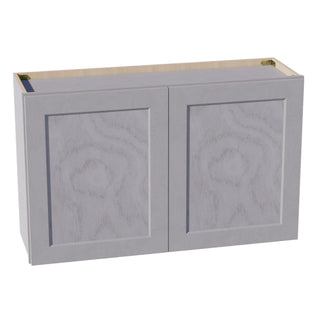 HLG - W3924: Light Gray Shaker 39"W x 24"H 2 Doors Standard Wall Bridge Cabinet - homecabinets