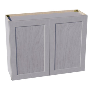 HLG - W3930: Light Gray Shaker 39"W x 30"H 2 Doors & 2 Shelves Standard Wall Cabinet - homecabinets