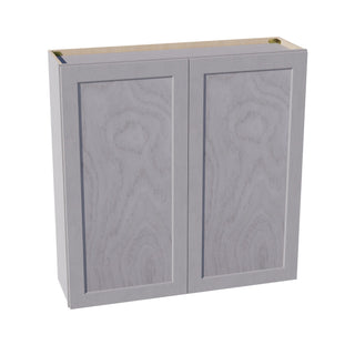 HLG - W4242: Light Gray Shaker 42"W x 42"H 2 Doors & 3 Shelves Standard Wall Cabinet - homecabinets