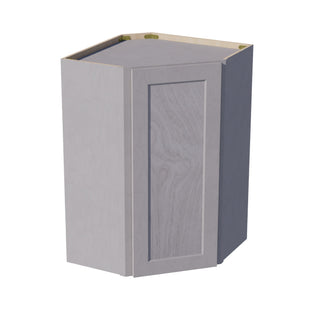 HLG - WDC2436: Light Gray Shaker 24"W x 36"H 1 Door & 2 Shelves Diagonal Wall Corner Cabinet - homecabinets