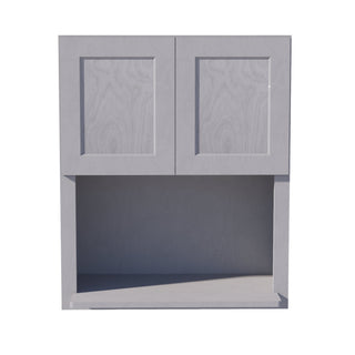 HLG - WM3036: Light Gray Shaker 30"W x 36"H 2 Doors Wall Built - in Microwave Cabinets - homecabinets