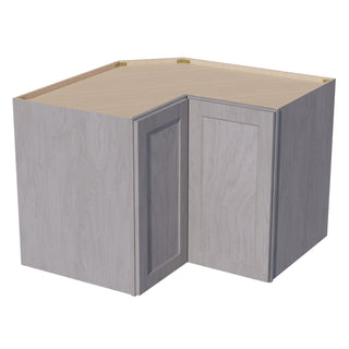 HLG - WPC2430: Light Gray Shaker 24"W x 30"H 1 Door & 2 Shelves Pie Cut Wall Corner Cabinet - homecabinets