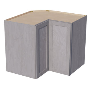 HLG - WPC2436: Light Gray Shaker 24"W x 36"H 1 Door & 2 Shelves Pie Cut Wall Corner Cabinet - homecabinets