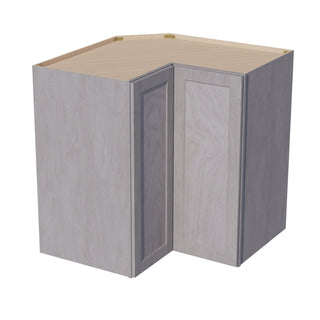 HLG - WPC2442: Light Gray Shaker 24"W x 42"H 1 Door & 3 Shelves Pie Cut Wall Corner Cabinet - homecabinets