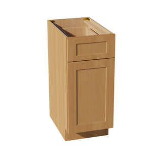 HT - B15: Timber Wood Shaker 15" 1 Drawer 1 Door Standard Base Cabinet - homecabinets