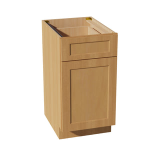 HT - B18: Timber Wood Shaker 18" 1 Drawer 1 Door Standard Base Cabinet - homecabinets