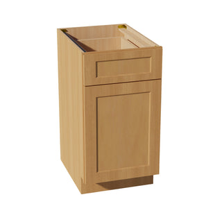 HT - B18TR: Timber Wood Shaker 18" 1 Drawer Trash Pull Out Base Cabinet - homecabinets