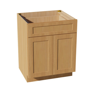 HT - B27: Timber Wood Shaker 27" 1 Drawer 2 Doors Standard Base Cabinet - homecabinets