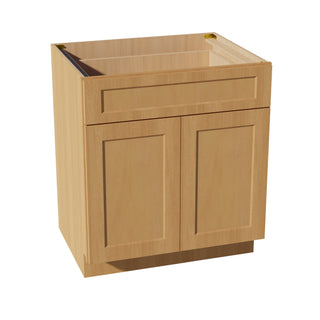 HT - B30: Timber Wood Shaker 30" 1 Drawer 2 Door Standard Base Cabinet - homecabinets