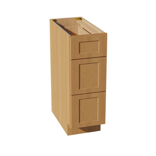 HT - DB12: Timber Wood Shaker 12" 3 Drawers Base Cabinet - homecabinets