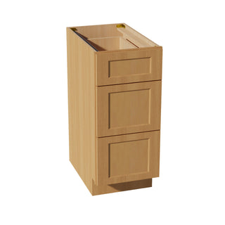 HT - DB15: Timber Wood Shaker 15" 3 Drawers Base Cabinet - homecabinets