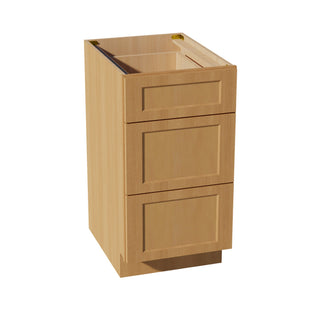 HT - DB18: Timber Wood Shaker 18" 3 Drawers Base Cabinet - homecabinets