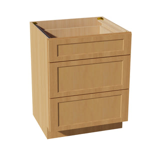 HT - DB27: Timber Wood Shaker 27" 3 Drawers Base Cabinet - homecabinets