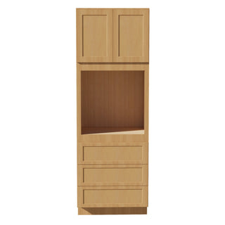 HT - OC3396: Timber Wood Shaker 33"W x 96"H x 24"D 2 Doors & 3 Drawers Tall Oven Shelf Cabinets - homecabinets