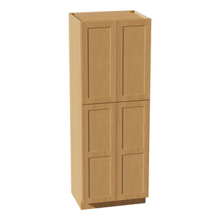 HT - TP3084: Timber Wood Shaker 30"W x 84"H x 24"D 4 Door & 5 Shelves Tall Shelf Pantry Cabinets - homecabinets