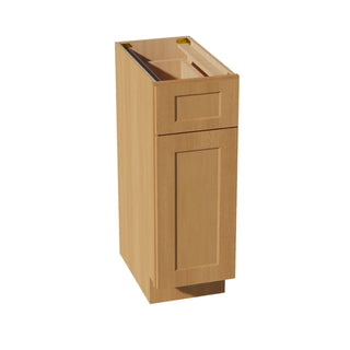 HT - VB1221: Timber Wood Shaker 12"W x 34 - 1/2"H x 21"D 1 Door & 1 Drawer Single Door Vanity Base Cabinets - homecabinets