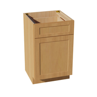 HT - VB2121: Timber Wood Shaker 21"W x 34 - 1/2"H x 21"D 1 Door & 1 Drawer Single Door Vanity Base Cabinets - homecabinets